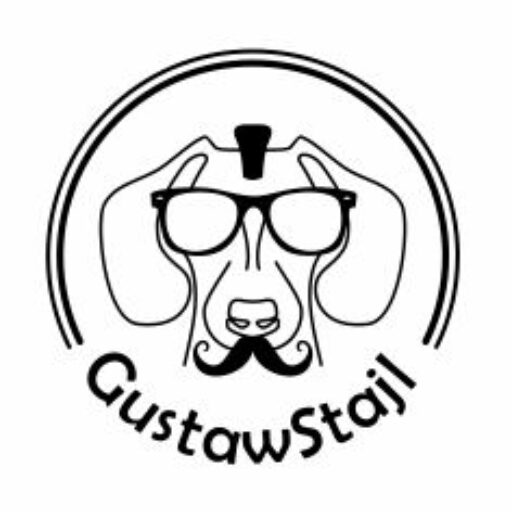 czarnobiałe logo GustawStajl